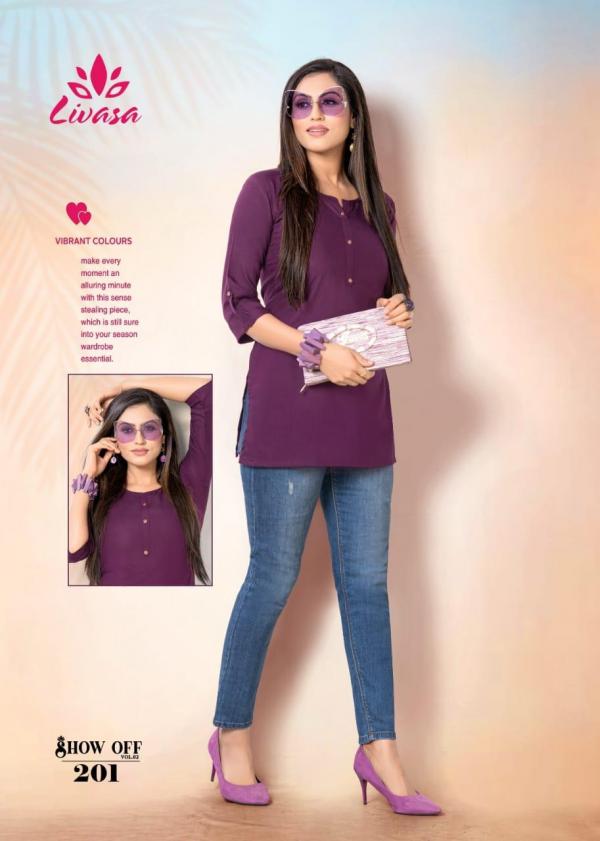 Livasa Show Off Vol 2 Rayon Exclusive Designer Kurti Collection